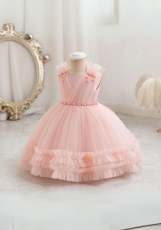 Robe Princesse Longue Rose Bébé