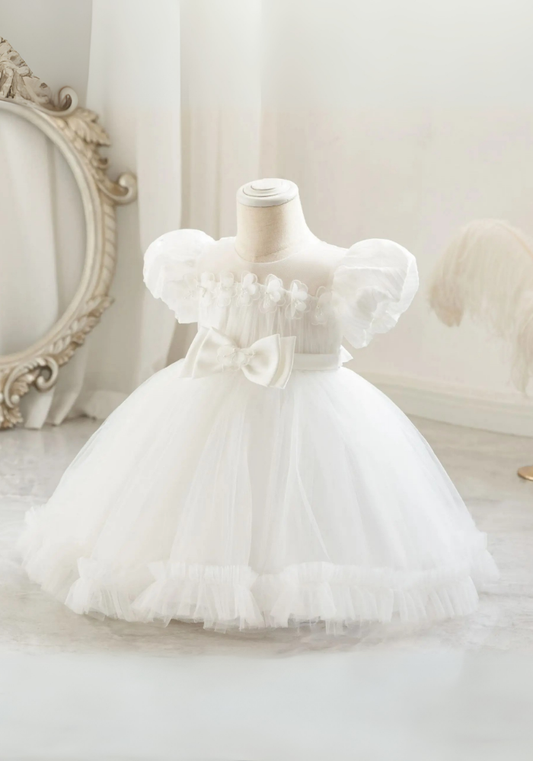 Robe Princesse Blanche Nœud Bébé