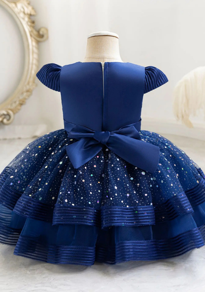 Robe Princesse Bleu Paillette Bébé