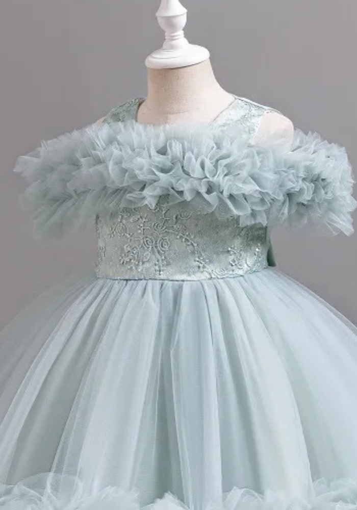 Robe Princesse Tulle Bleu Fille pas cher