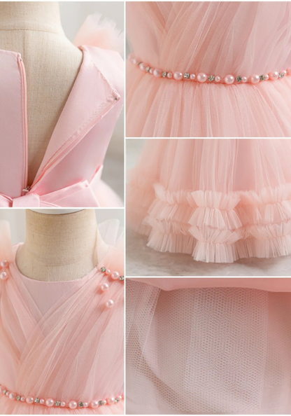 Robe Princesse Longue Rose Bébé pas cher