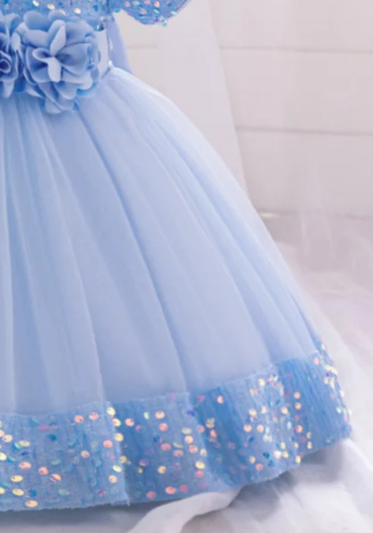 Robe Princesse Bleu Ciel Bébé pas cher