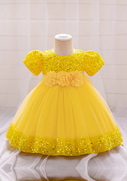 Robe Princesse Jaune Bébé