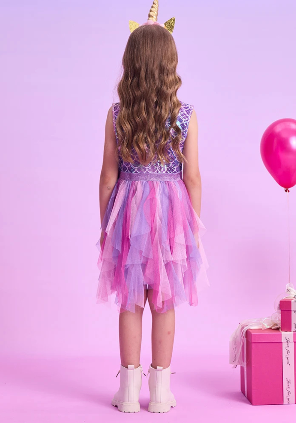 Robe Sirène Rose fille